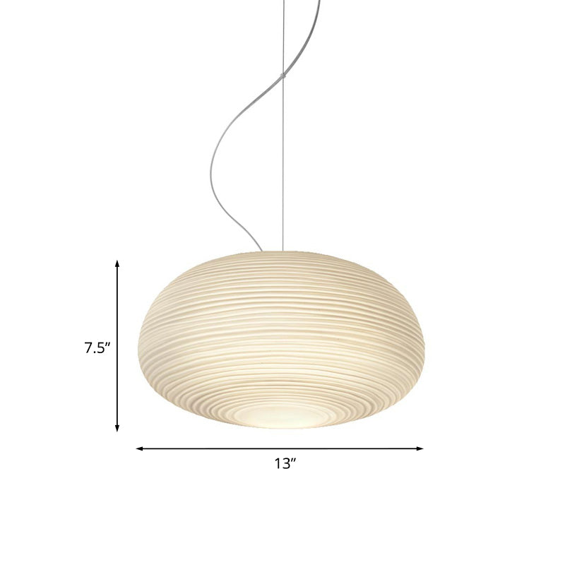 Moderne Hanglamp met Geribbeld Glas — Scandinavisch Design