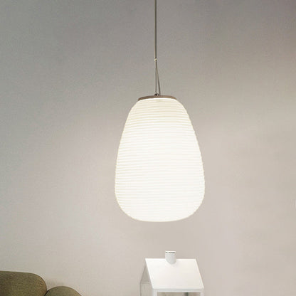 Moderne Hanglamp met Geribbeld Glas — Scandinavisch Design
