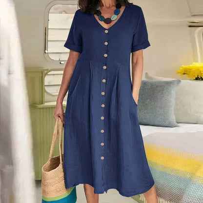 Luchtige Zomerjurk voor Dames – Comfortabele Losse Jurk