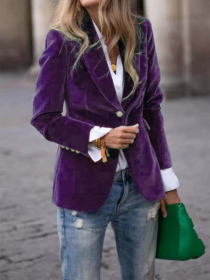 Dames Blazer Fluwelen Stijlvol en Trendy