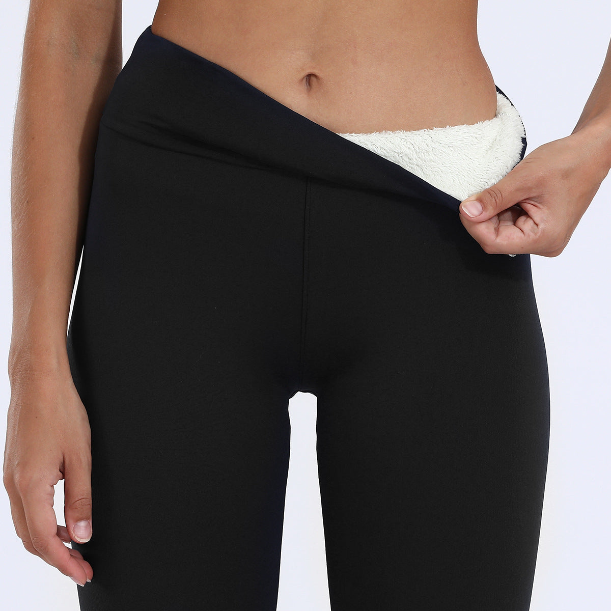 Warme Donzige Leggings voor Vrouw Met Push Up