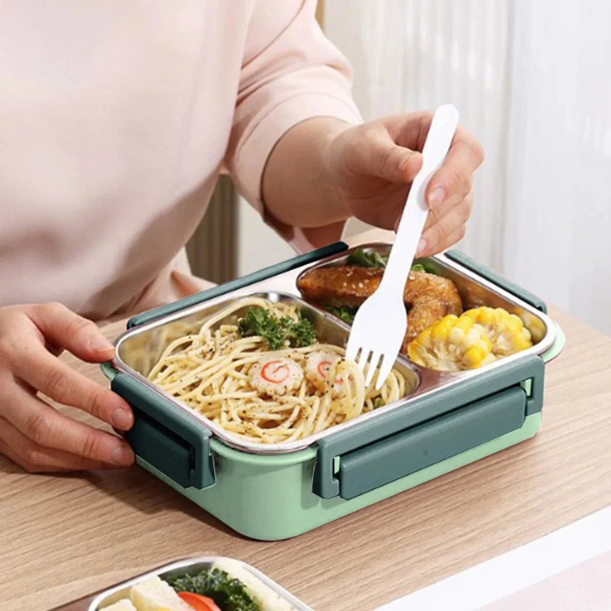 Thermoscontainer Lunchbox Isolerend Lekvrij Warm Eten Onderweg Compact Meenemen