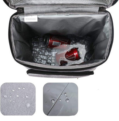 Koelrugzak Geïsoleerd 18L 30L Waterdicht Oxford Nylon Zwart Grijs Picknick Camping Strand