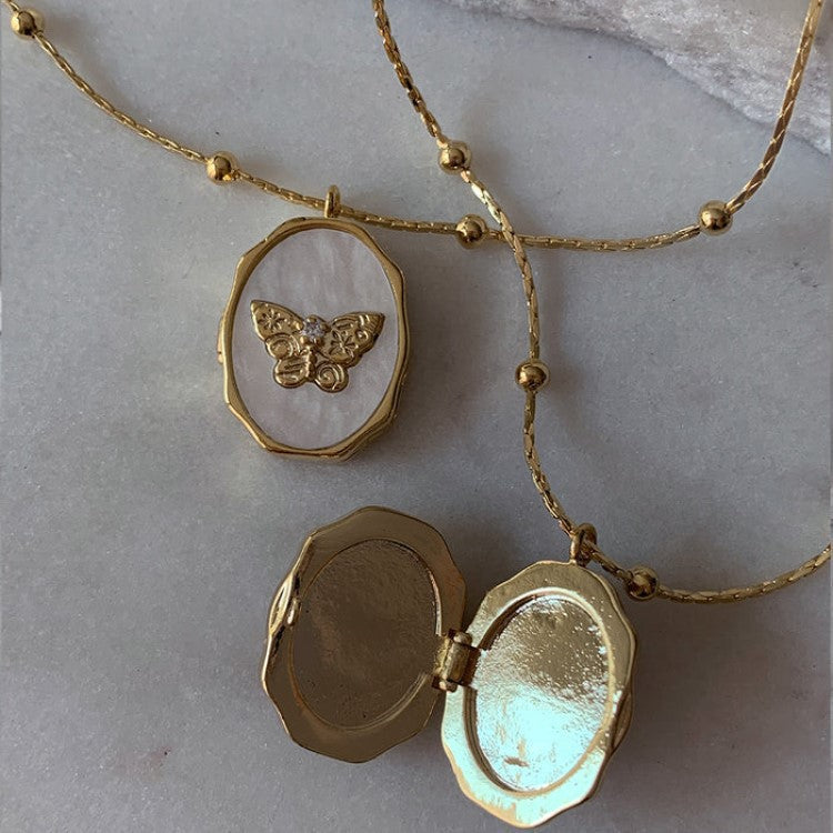 Dames Ketting Hartvormig met Bloemen Zilver