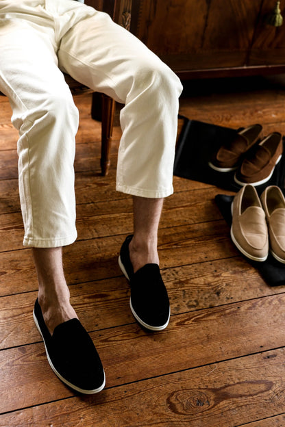 Heren Loafers Suède Instapschoenen Comfortabele Zool