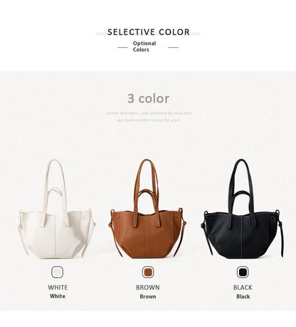 Dames Schoudertas Grote Tote Bag Leer Zwart