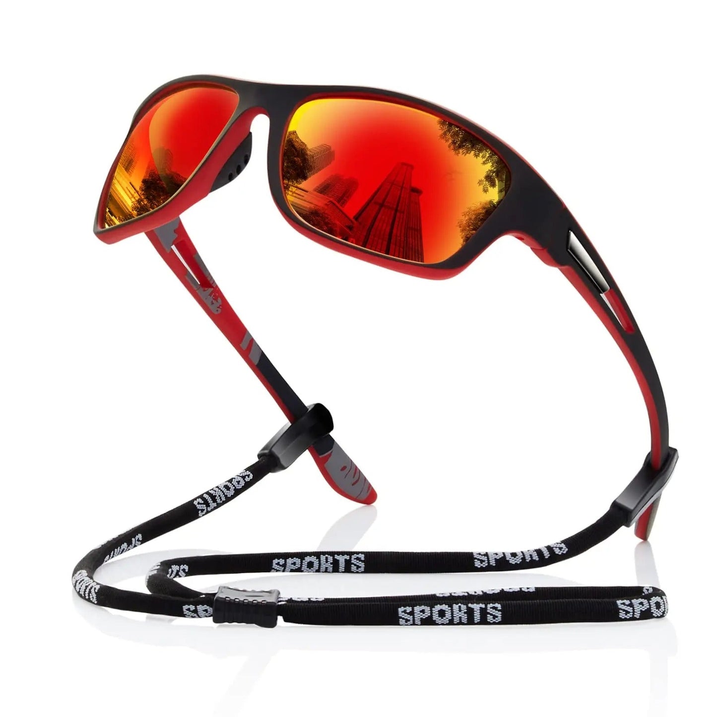 Sportieve Gepolariseerde Zonnebril – UV400 Bescherming – Wrap-Around Design voor Fietsen, Hardlopen & Outdoor Activiteiten | Lichtgewicht Anti-Reflectie Brillen