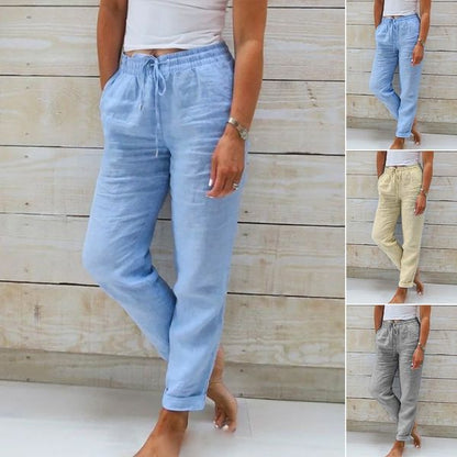 Elastische Pantalon van Katoen voor Vrouw - StudioMarella