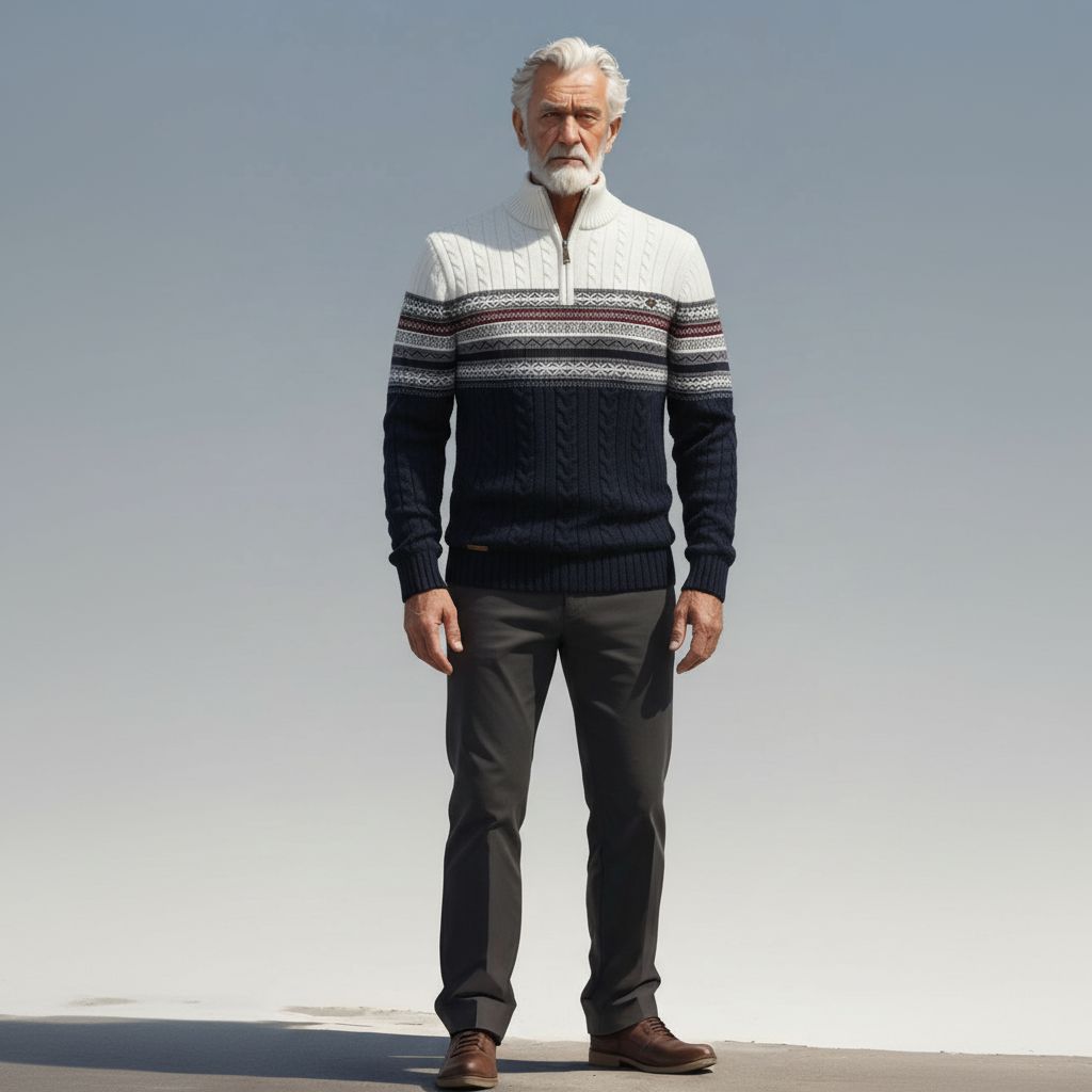 Merino Look Heren Trui Gebreid Warm en Comfortabel - StudioMarella