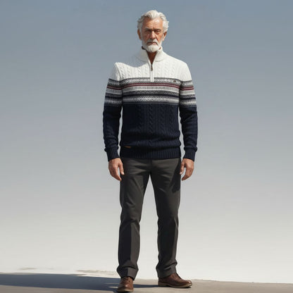 Merino Look Heren Trui Gebreid Warm en Comfortabel - StudioMarella