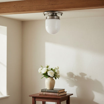 Opaal Glazen Wandlamp & Plafondlamp Dubbelfunctie Modern Design Messing