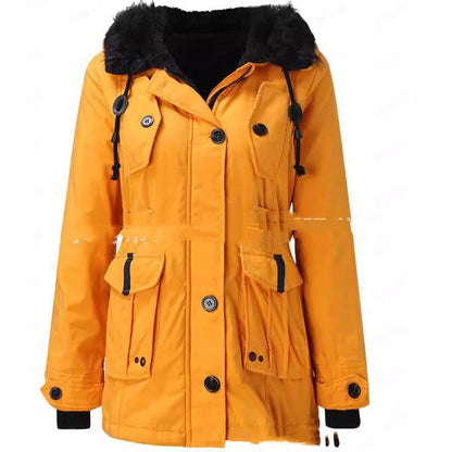 Dames Winterjas Waterdicht met Capuchon en Fauxbontkraag - StudioMarella