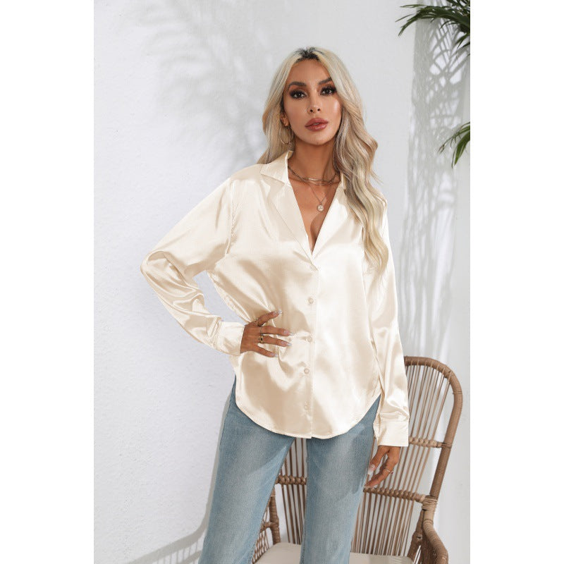 Dames Blouse Elegante Satijn blouse voor Vrouw - StudioMarella