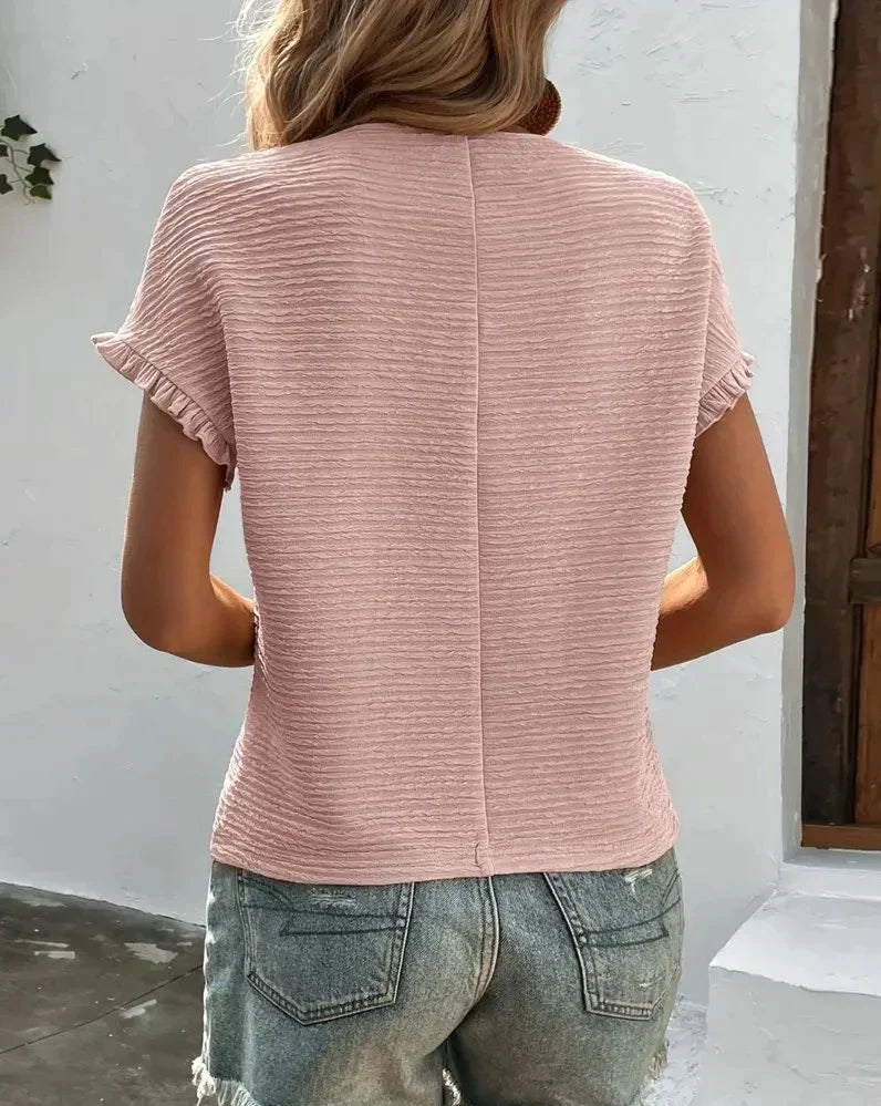 Vrouwen T-shirt Zomers Stijlvol Kort Mouw