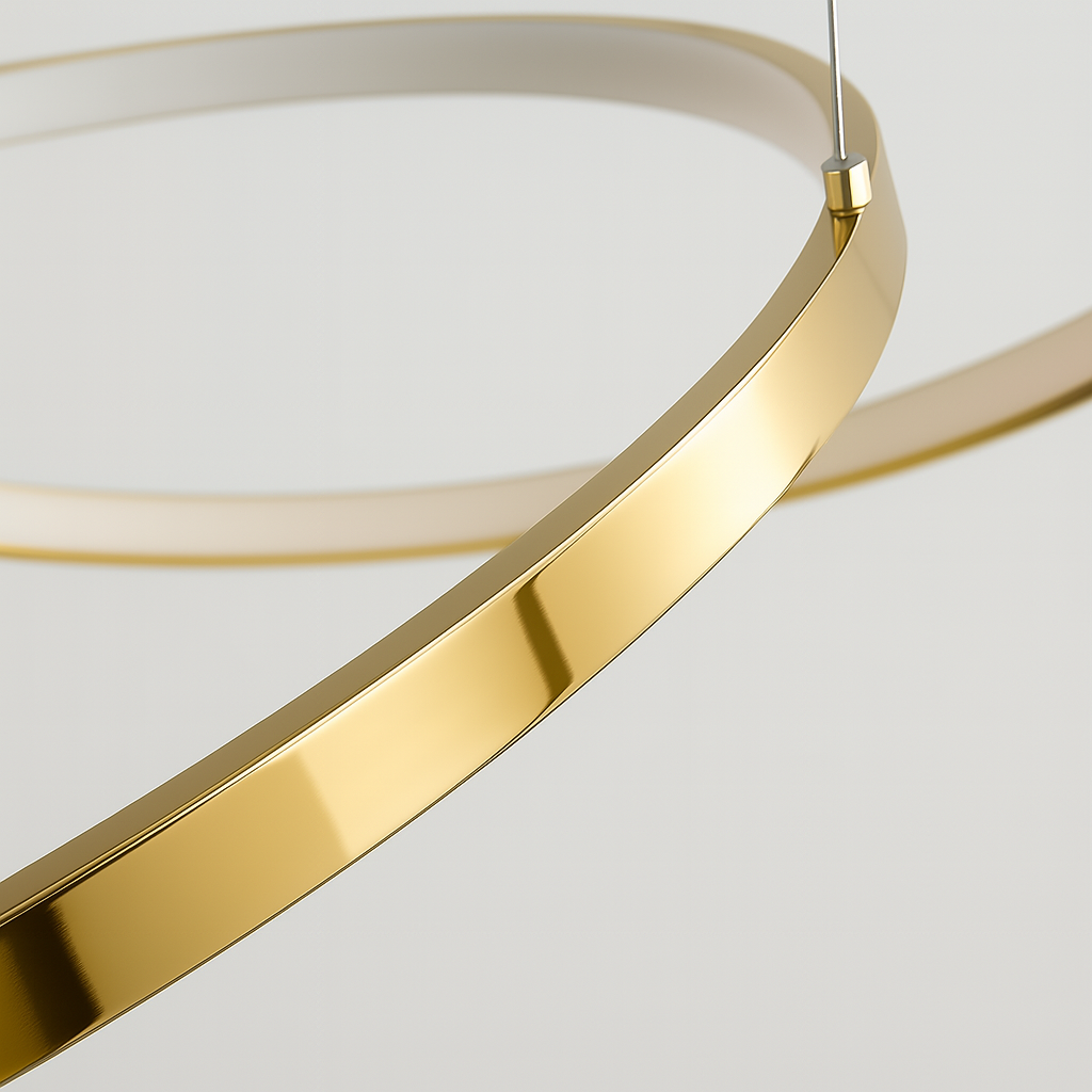 LED Kroonluchter Ringen Dimbaar RVS Goud Of Zwart 3 Tot 8 Elementen