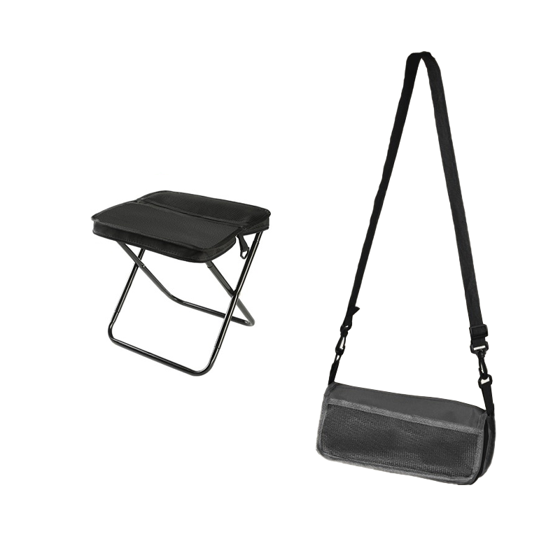 Opvouwbare Campingkruk met Rugsteun en Draagtas – Draagbaar Outdoor Zitmeubel voor Vissen, Wandelen en Picknick