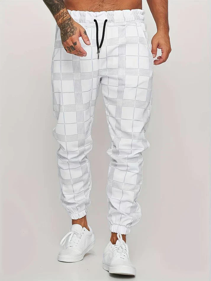 Joggingbroek Zacht Geruit Comfortabele Sportbroek