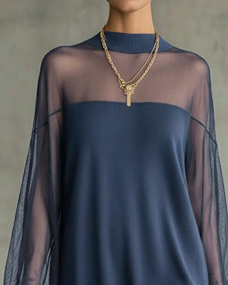 Zomerjurk Vrouw Lantaarnmouwen Patchwork Jurk Korte Mouw