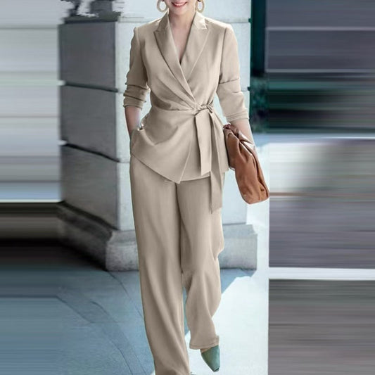 Dames Blazer Set Tweedelig met Broek Klassiek Elegant - StudioMarella