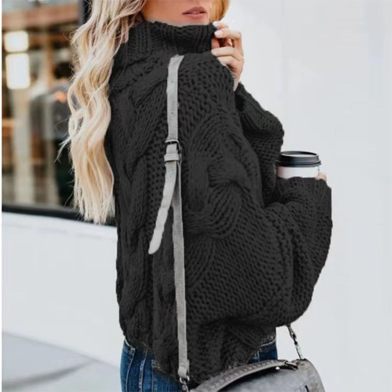 Dames Trui Oversized Kabelpatroon Lange Mouwen Warm
