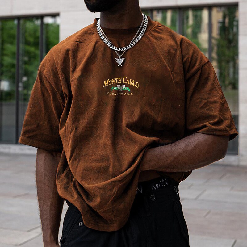 Heren T-shirt Streetwear Katoen Met Opdruk