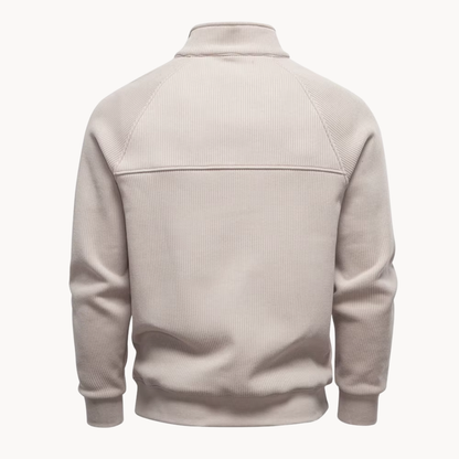 Heren Trui Katoenmix Quarter-Zip Casual Fit