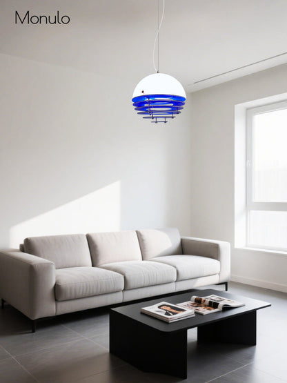 Stijlvolle Hanglamp Bauhaus Design Oranje-Wit Sfeerverlichting voor Moderne Interieurs