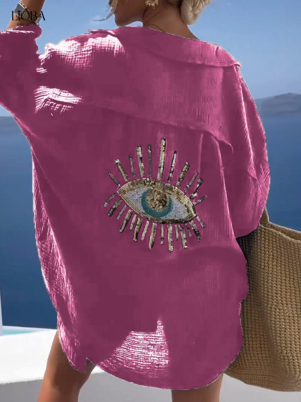 Vrouwelijke Blouse met Oogprint