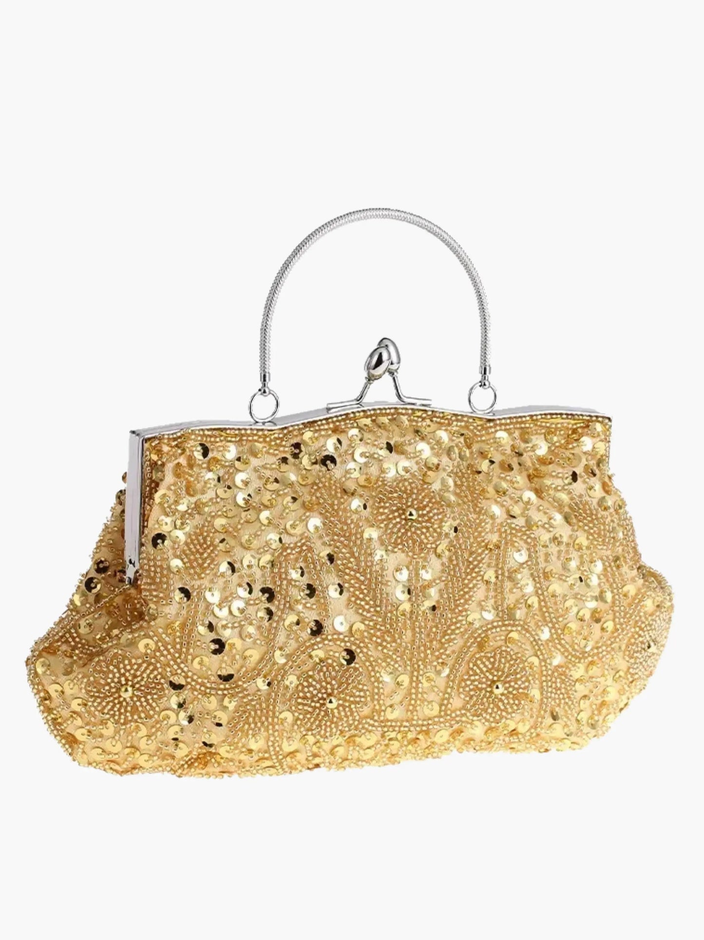 Vintage Handtas Geborduurd Leer Stijlvol