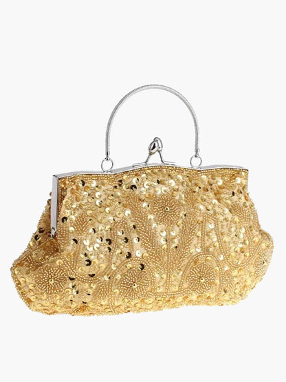 Vintage Handtas Geborduurd Leer Stijlvol