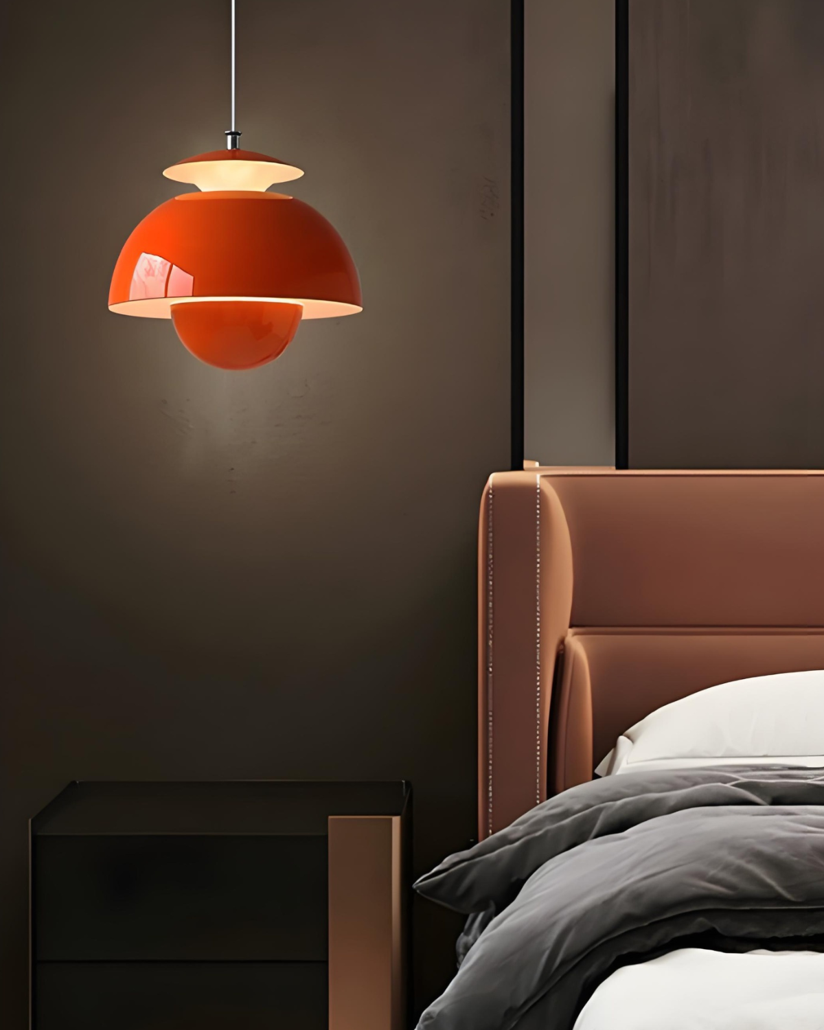 Minimalistische Hanglamp Wit Rond Design Scandinavisch Interieur Eetkamer Slaapkamer Woonkamer Sfeerverlichting