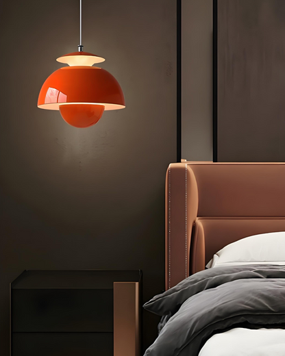 Minimalistische Hanglamp Wit Rond Design Scandinavisch Interieur Eetkamer Slaapkamer Woonkamer Sfeerverlichting