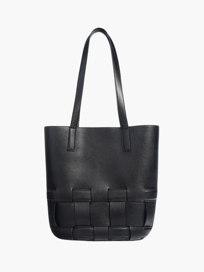 Leren Schouder tas voor Dames met Gevlochten Patroon