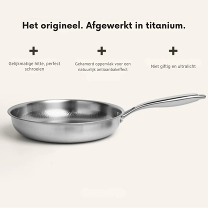 Titanium Pannenset 3-delig Inductie – Duurzaam Kookgerei zonder PFOA voor Gezond Koken