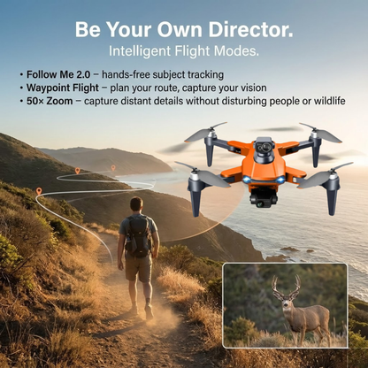 Professionele Camera Drone met 8K Dual Camera en GPS-stabilisatie – Borstelloze Motoren