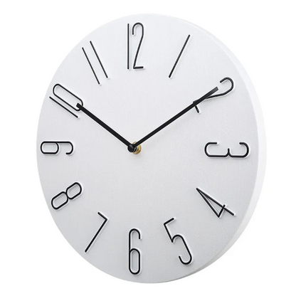 Moderne Minimalistische Wandklok Ø30 cm Stil Kwartsmechanisme – Scandinavisch Tijdsregistratie voor Woonruimte
