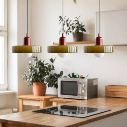 Luccon Triple Hanglamp Glas G9 Retro Kleuren Eettafel Woonkamer Design Verlichting Meerlamp