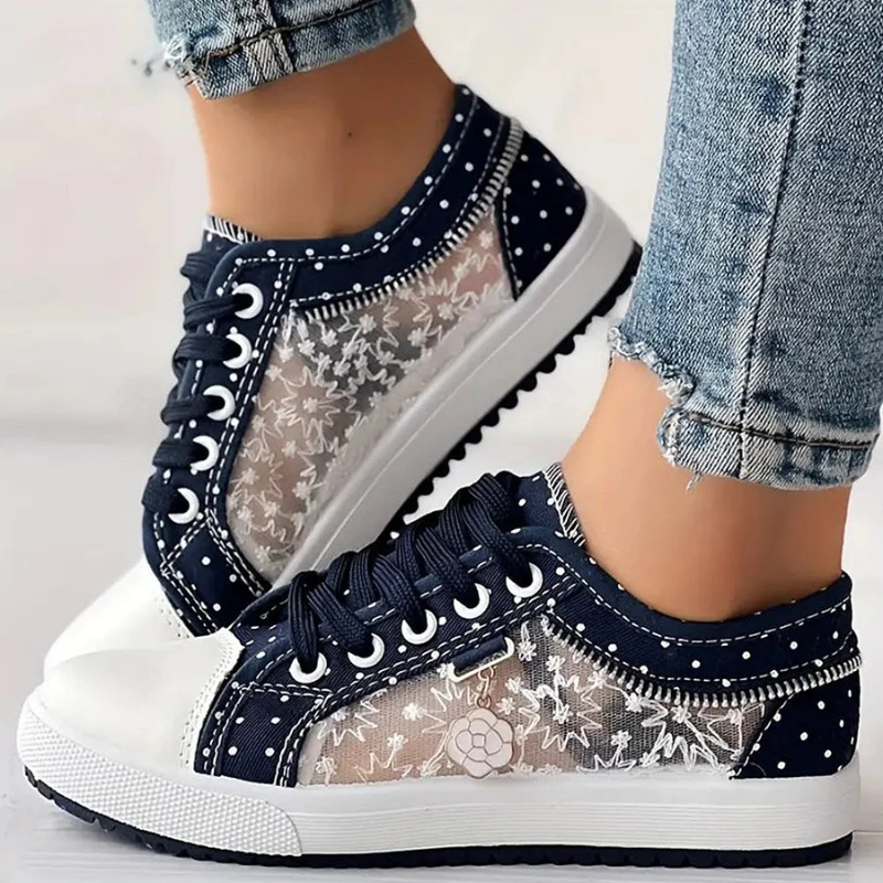 Dames Wandelschoenen Comfortabel Brede Pasvorm Leer