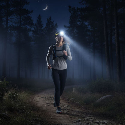 Krachtige LED Hoofdlamp 1000 Lumen met Roodlicht en Zoom Functie voor Wandelen Kamperen