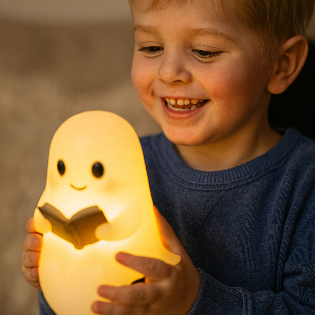 Spookjes Nachtlampje Handgemaakt Keramiek Warm Wit LED Sfeerverlichting Slaapkamer Cadeau