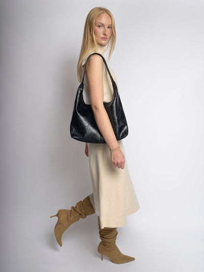 Veganistische Tote Tas met Vintage Look en Elegante Stijl