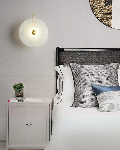 Ronde LED Wandlamp Acrylaat 20-25cm Zwart Goud Warm Licht Slaapkamer Hal