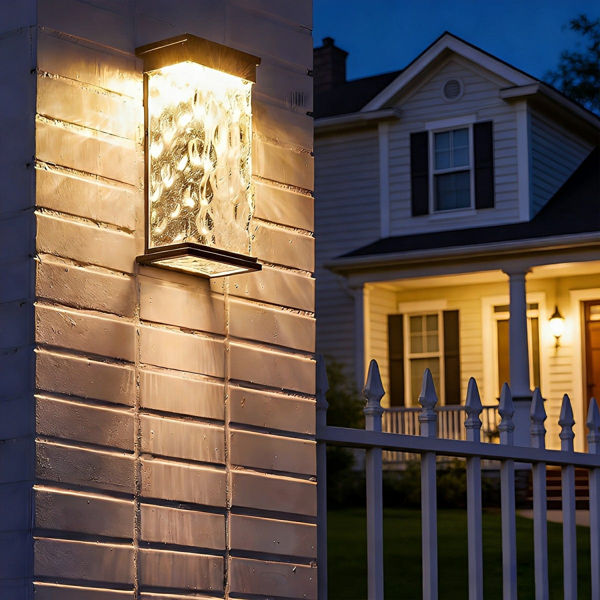 Buitenlamp LED Wandlamp Aluminium Glas Watergolf 16W Warm Wit Veranda Tuin Gevel Buitenverlichting IP43
