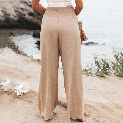 Vrouwelijke Zomerbroek Elastische Band Losse Fit Oversized
