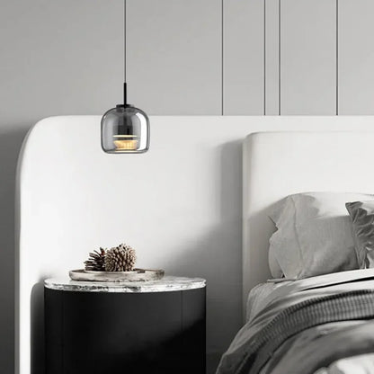 Nordische Hanglamp Glas LED Cognac Rookgrijs Scandinavisch