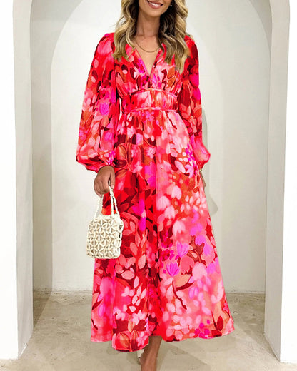 Dames Lange Jurk Boho Chic Stijl
