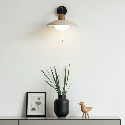 Travertijn Wandlamp Minimalistische Schijf Design Natuursteen Verlichting voor Woonkamer Slaapkamer Gang Moderne Interieur Wandverlichting met Warm Licht