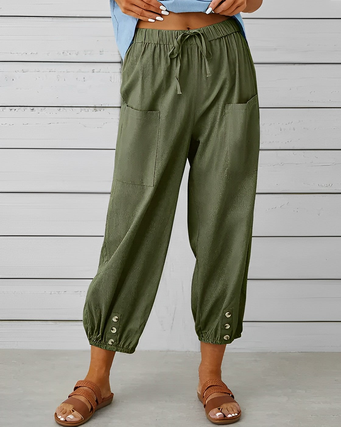 Hoge Taille Broek Zwart Comfortabel Wijd Model