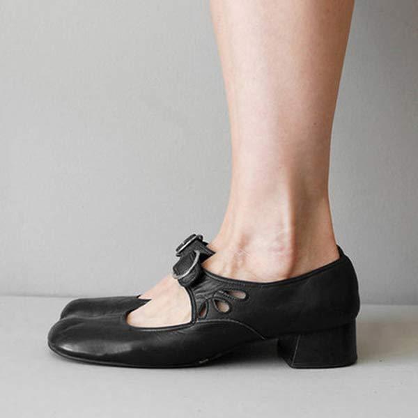 Luxe Leren Sandalen met Fibbia Sluiting