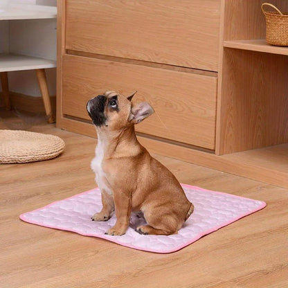 Koelmat voor Huisdieren Zomers Comfort Hond Kat Ademend Zijde Textiel Verkoelend Ligkussen Vierkant Koel